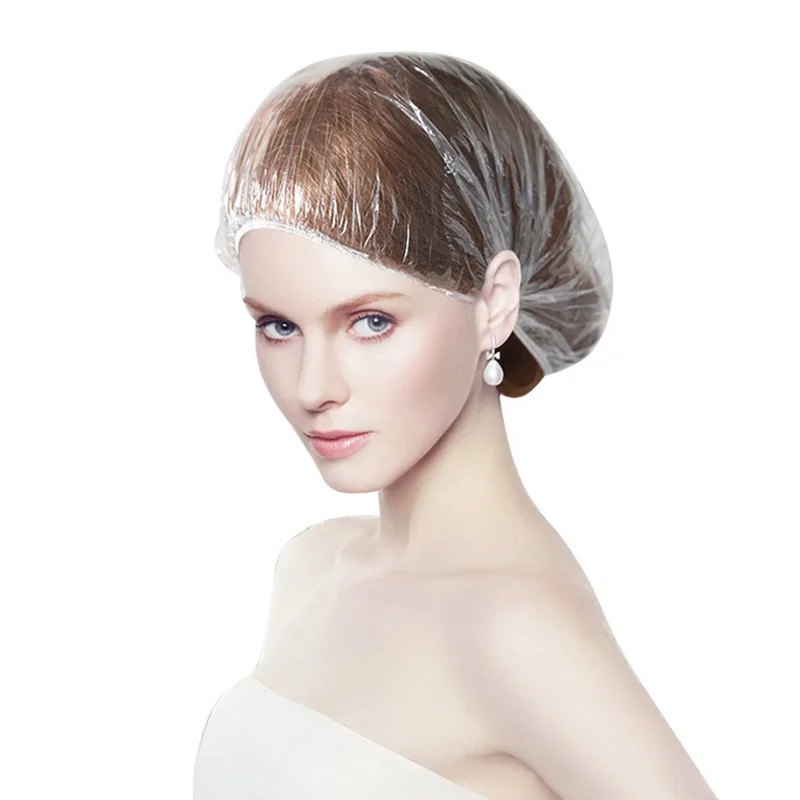 100 шт белые одноразовые женские шапочки для душа ванны взрослых