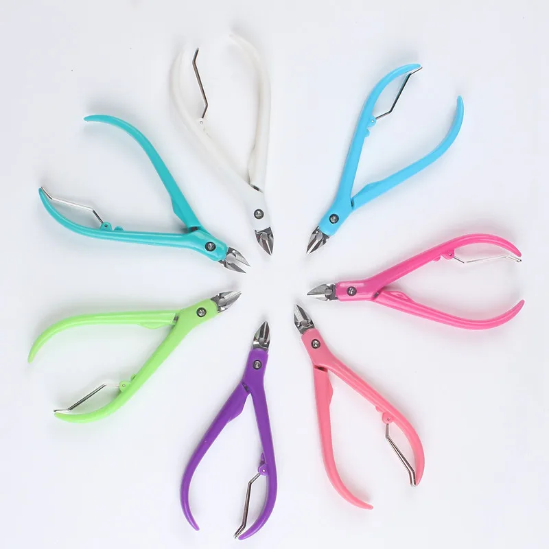Лидер продаж цветные ножницы для кутикулы ногтей обрезки маникюрные резак