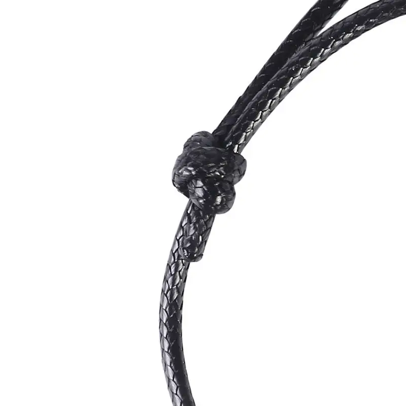 Набор мужских браслетов винтажный браслет из вощеной веревки кленовый лист перо