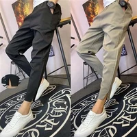 mens pants 2021 summer new fashion brand mens korean style loose thinning split casual pants thin thin slim version trouser
