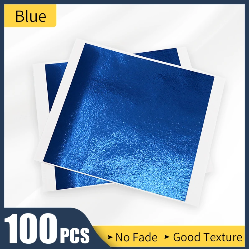 Двухсторонняя синяя имитация золотой фольги тайваньский лист для настенной