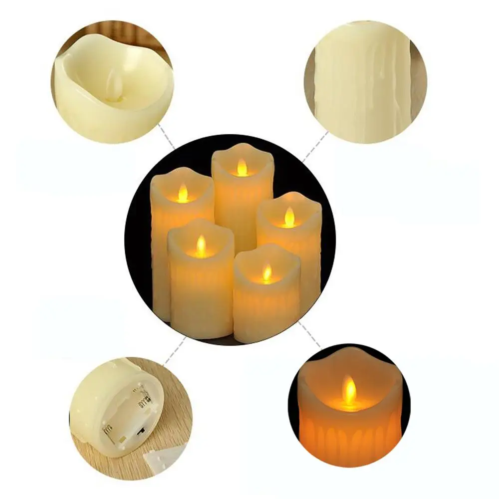 Беспламенный светильник для свечей 1 шт. светодиодный с таймером дистанционное
