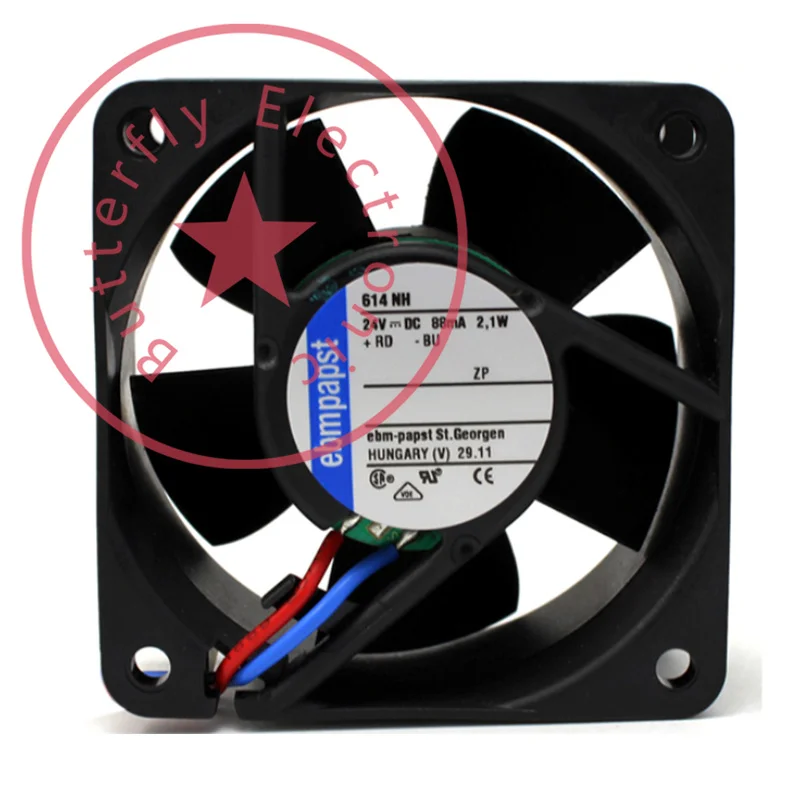 

Новый оригинальный немецкий инверторный охлаждающий вентилятор 614NH 24 в 2,1 Вт кулер 6025 60*60*25 мм