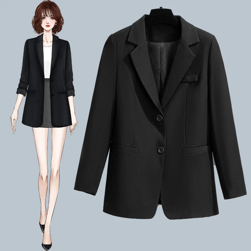 Korean Style Non-Ironing Internet Celebrity Suit Jacket Women's Spring and Autumn Leisure Loose Trendy Small British Style Small
