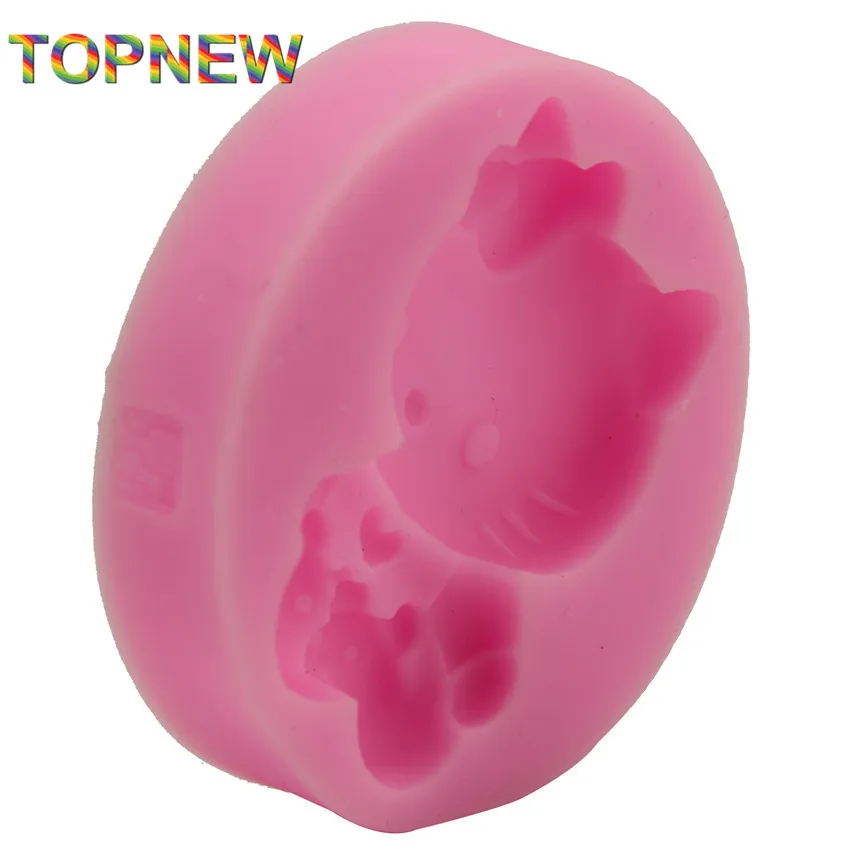 3D мультяшный котенок силиконовая помадка торт Декор форма кухонные аксессуары