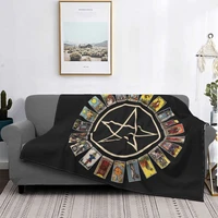 couch decorations pentacle and the major arcana of tarot blankets gifts for kids ultra soft microfibre blanket