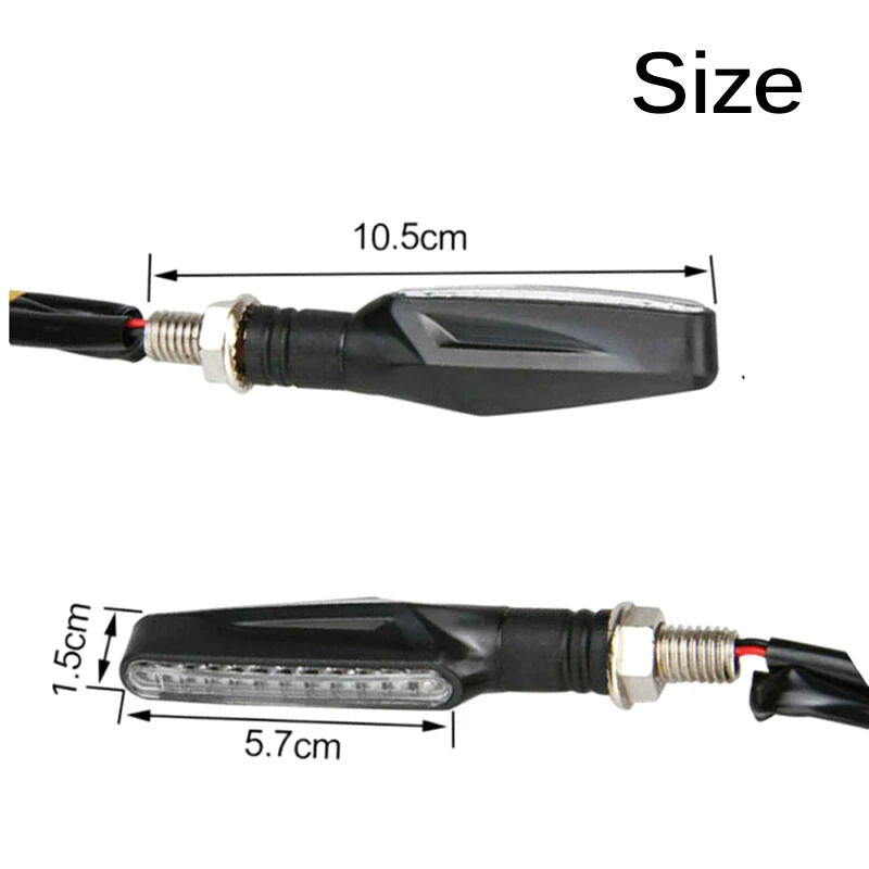 2 шт. Универсальный 12 светодиодный водонепроницаемый сигнальный фонарь для