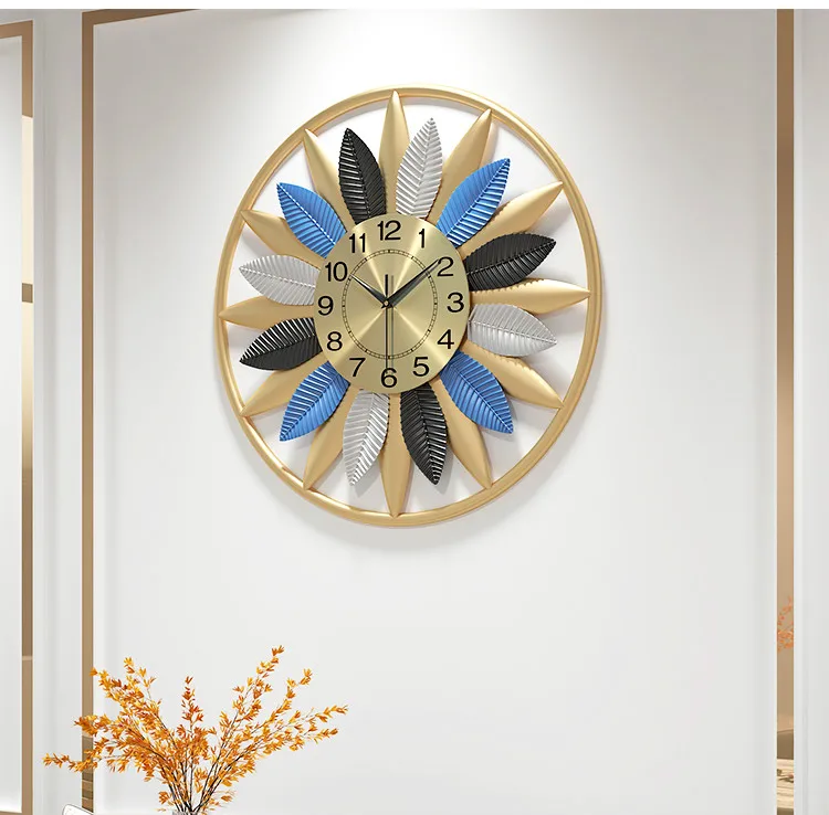 Металлические настенные часы в скандинавском стиле большие роскошные подвесные