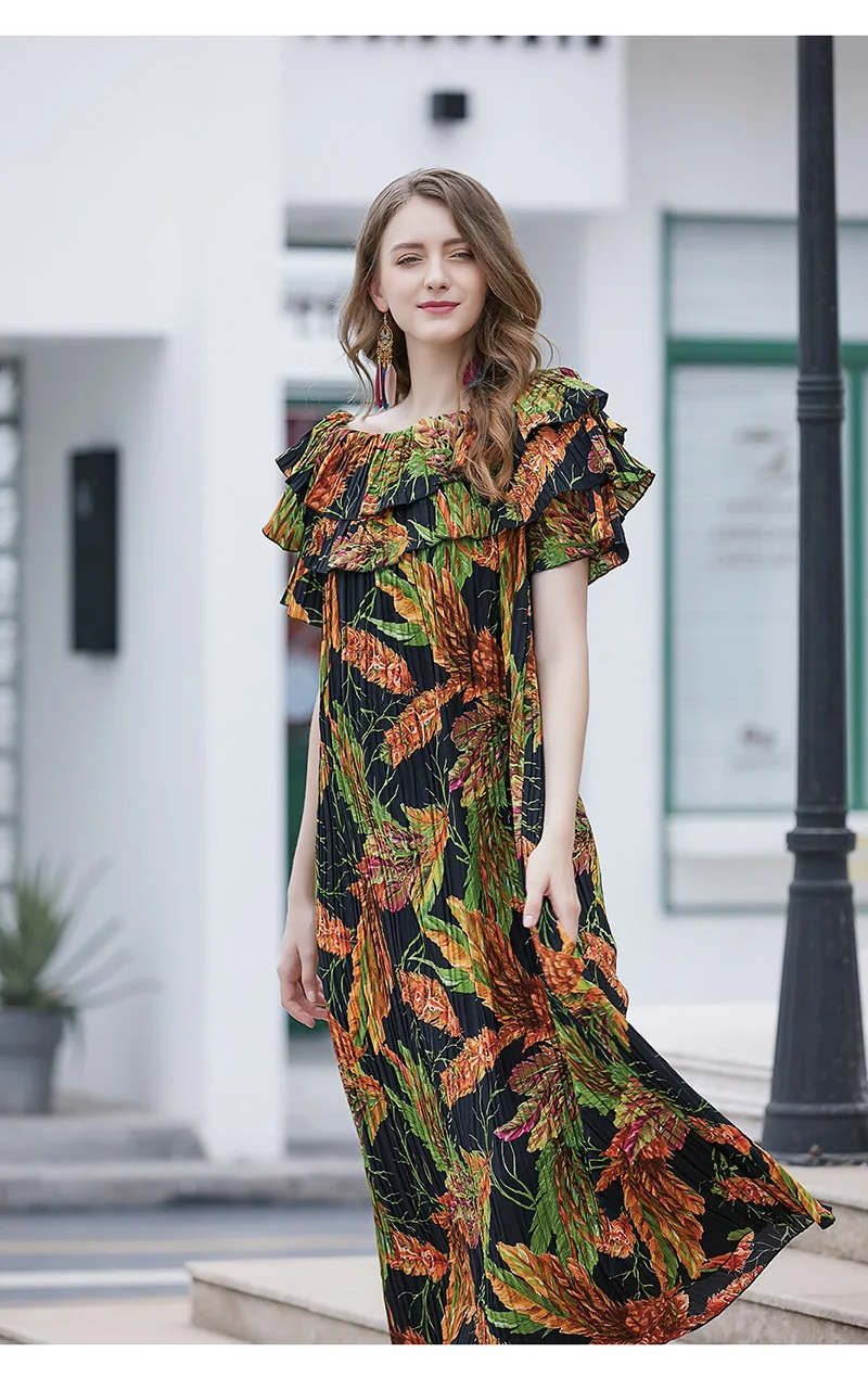 

2020 summer trendy hot sale new plus size one-size-neck off-the-shoulder dress