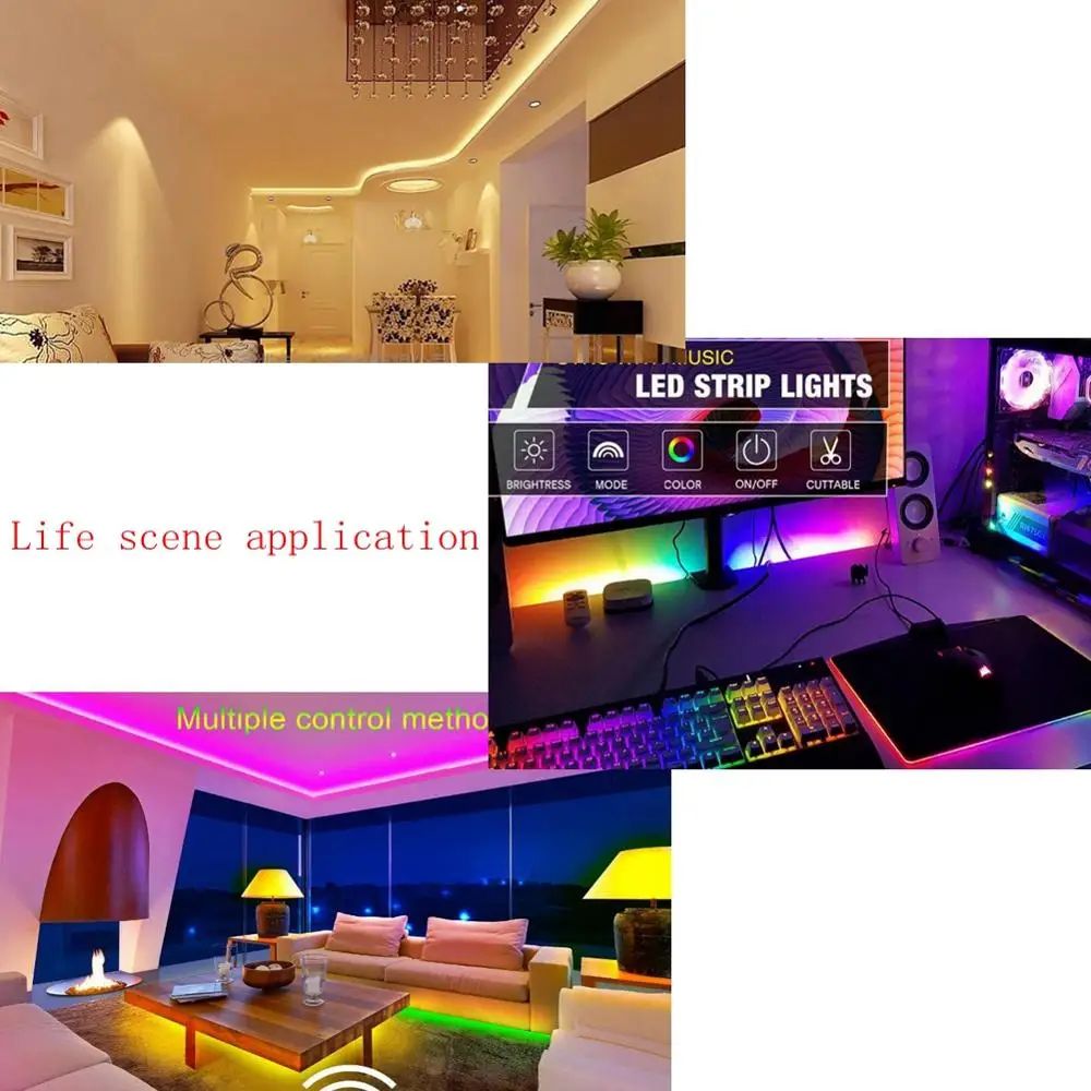 

WS2812B WS2812 Smart Led Strip IndividuaIIy AddressabIe RGB Light 30Ieds/m Black/White PCB IP30/IP65/IP67 DC5V