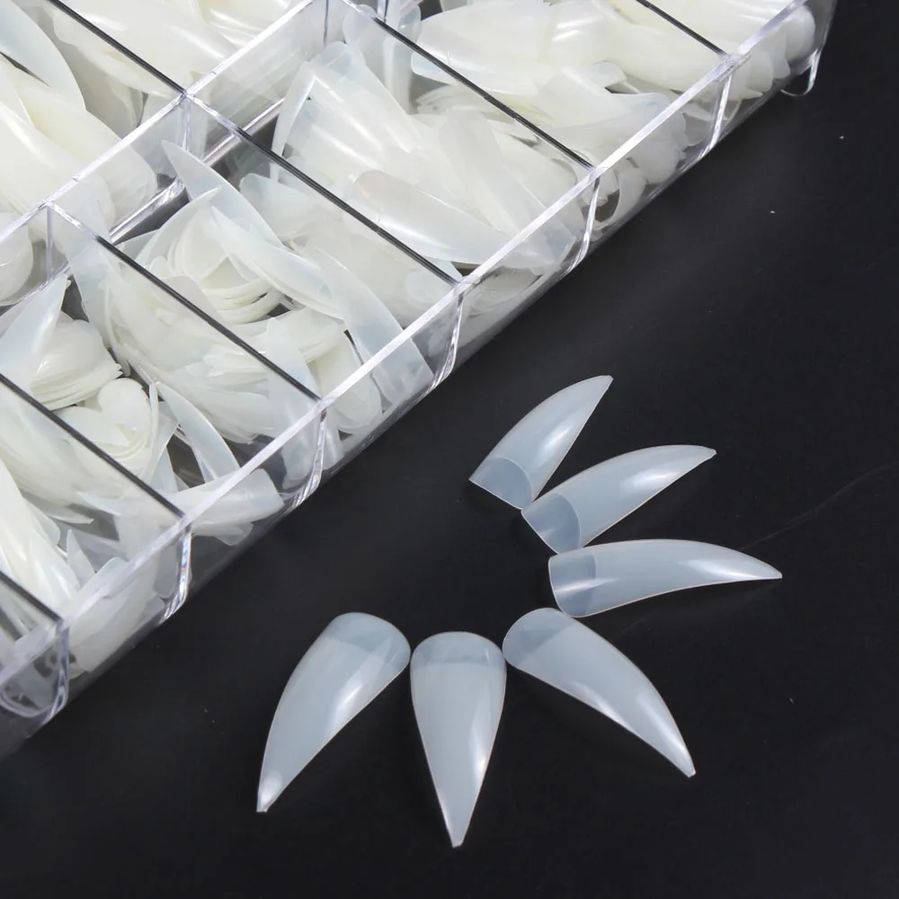 500 шт акриловые накладные ногти овальные Профессиональные Накладные для ногтей