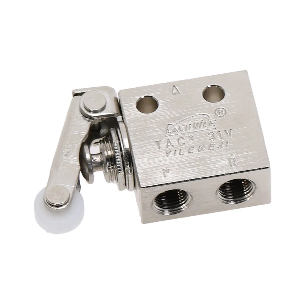 1/8 &quotBSP с резьбой воздуха Пневматический 2 Позиция 3 Way Roller Lever механический клапан