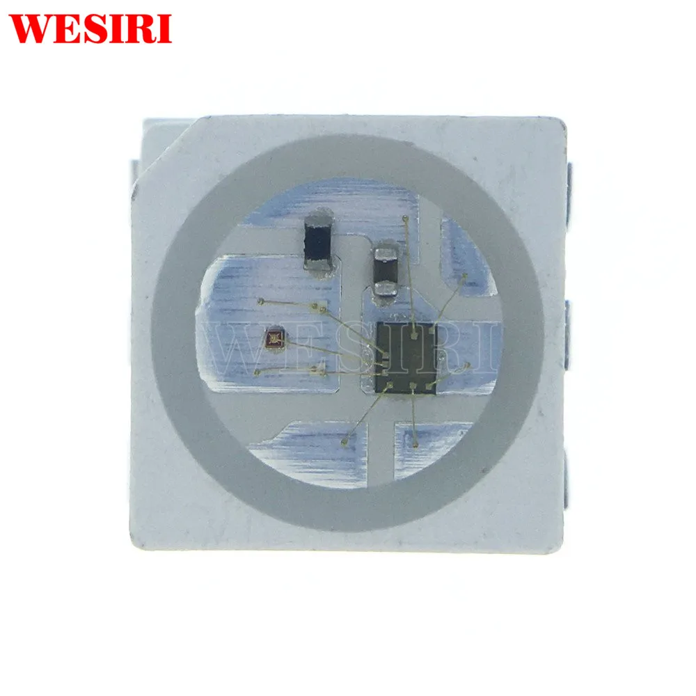 10 ~ 1000 шт. WS2813 (6 контактов) двухсигнальный RGB светодиодный чип 5050 SMD черный/белый