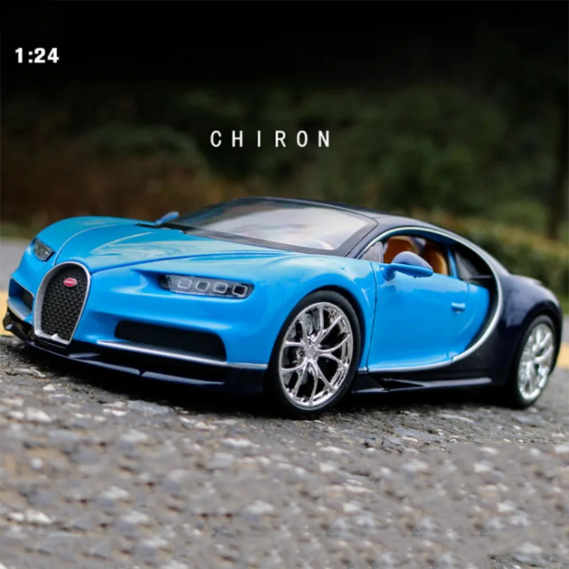 1:24 Масштаб литая модель автомобиля из металлического сплава игрушка Bugatti Chiron