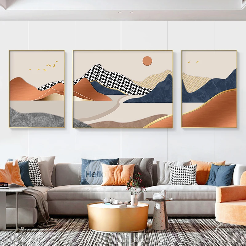 

Mountain River Painting Picture Wall Decor Large Nordic Living Room Painting Modern Aesthetic Tableau Mural Home Decor OB50ZS