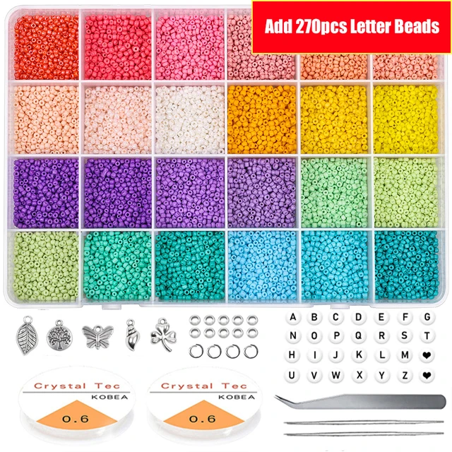 

DIY Bracelet Necklace Jewelry Craft Supplies Bead Glass Bead Round Bead Letter Bead Making Accessories Supplies