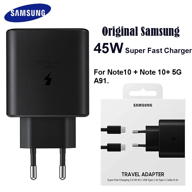 Оригинальное сверхбыстрое зарядное устройство 45 Вт быстрый адаптер Type C кабель