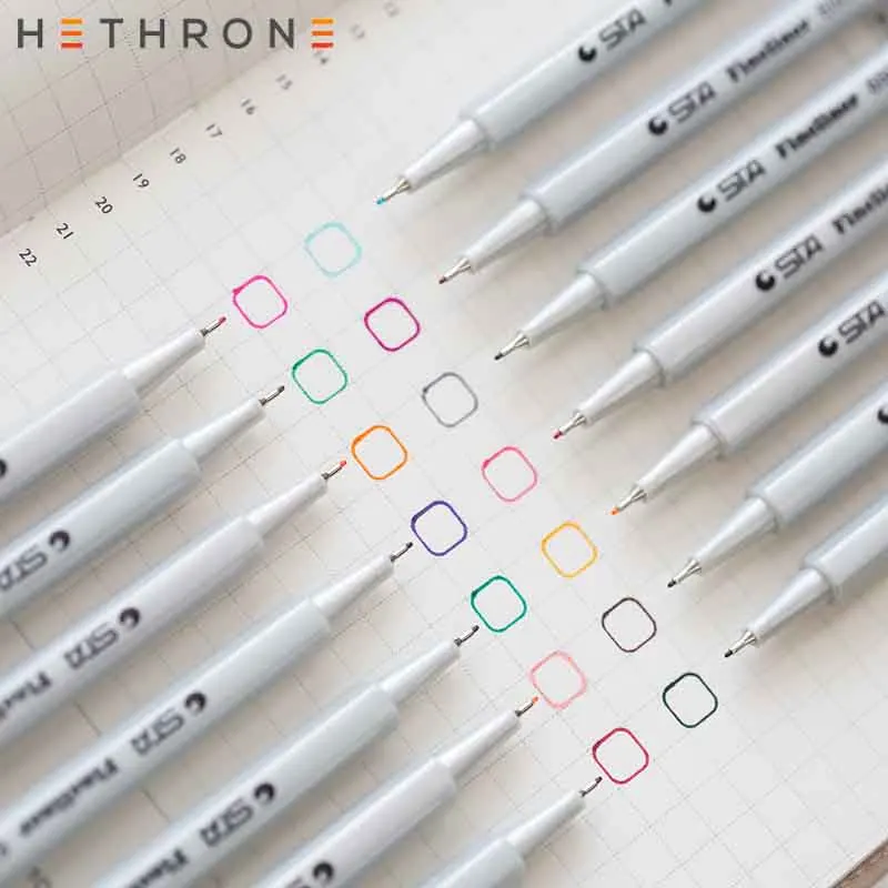 Hethrone 25 шт./компл. блестящая светящаяся авторучка цветная с острым художественным