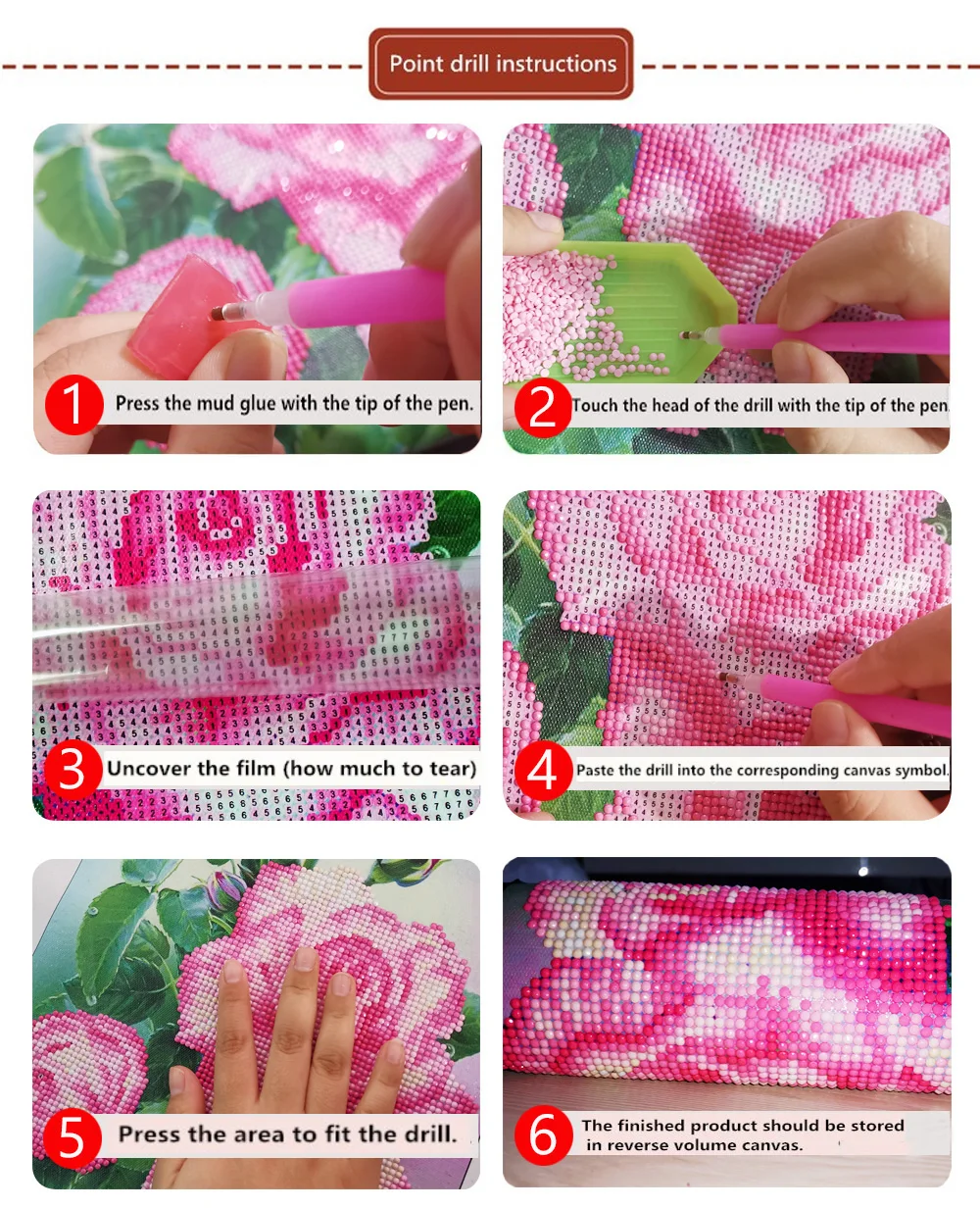 

5DDIY diamond painting rose vase flower basket diamond Mosaic embroidery handmade cross stitch home decorations New Year gift
