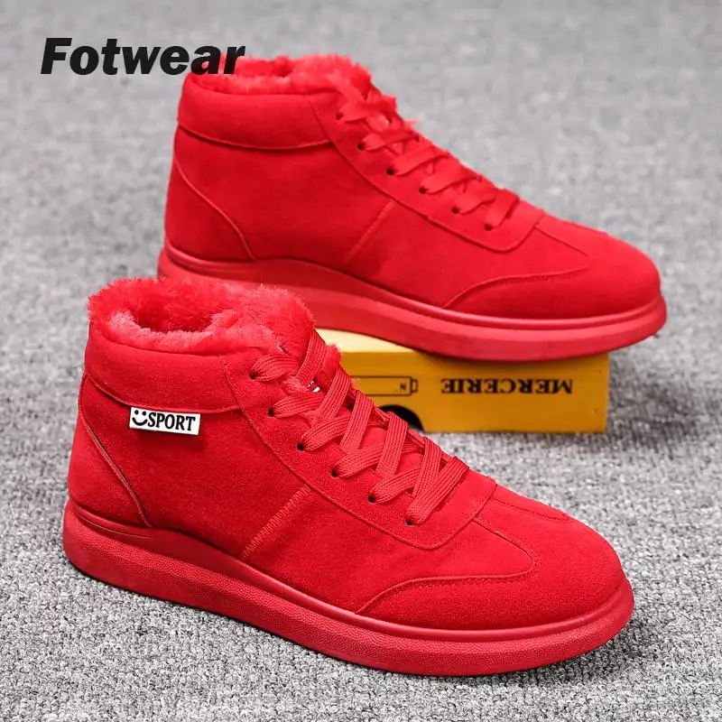 Мужские ботинки Мужская зимняя обувь Модные зимние Большие размеры Зимние