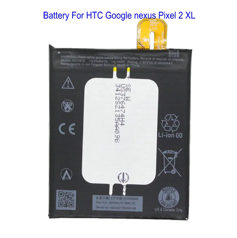 Аккумулятор для HTC Google nexus Pixel 2XL Сменный аккумулятор 2 XL (G011B B 1 шт.) на 3830