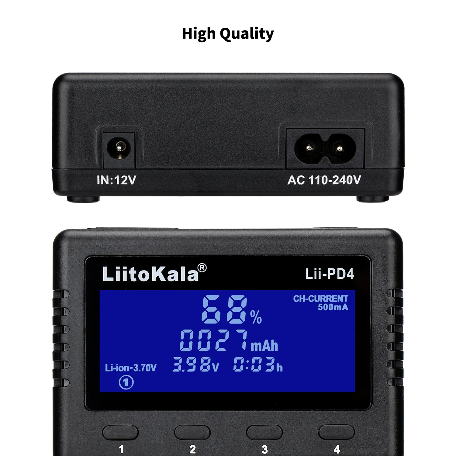 LiitoKala Lii-PD4 LCD Battery Charger for 18650 26650 21700 18350 AA AAA 3.7V/3.2V/1.2V/1.5V lithium NiMH battery 18650 charger