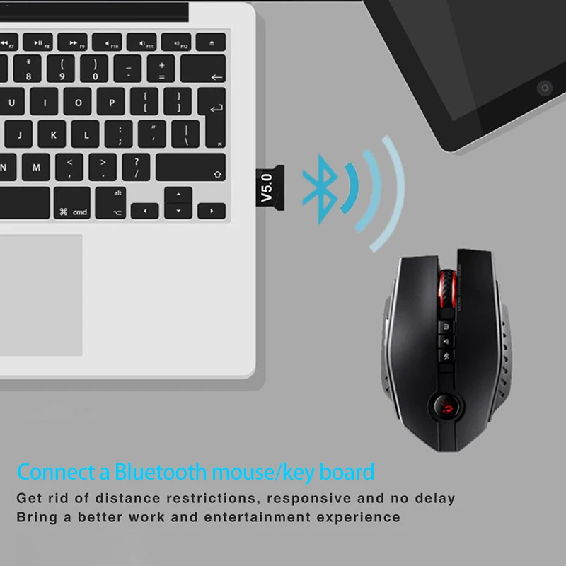 Bluetooth V5.0 USB-адаптер для ПК настольного компьютера WIN 10 ноутбука наушников Hi-Fi аудио