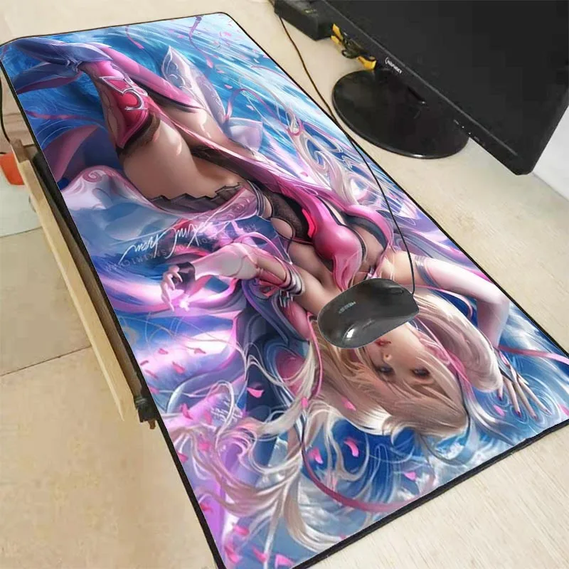

MRGBEST 90x40CM Sexy Girl Breast Large Gaming Lock Edge Mouse Mat for Laptop Computer Keyboard Pad Desk Pads Dota 2 PadMouse