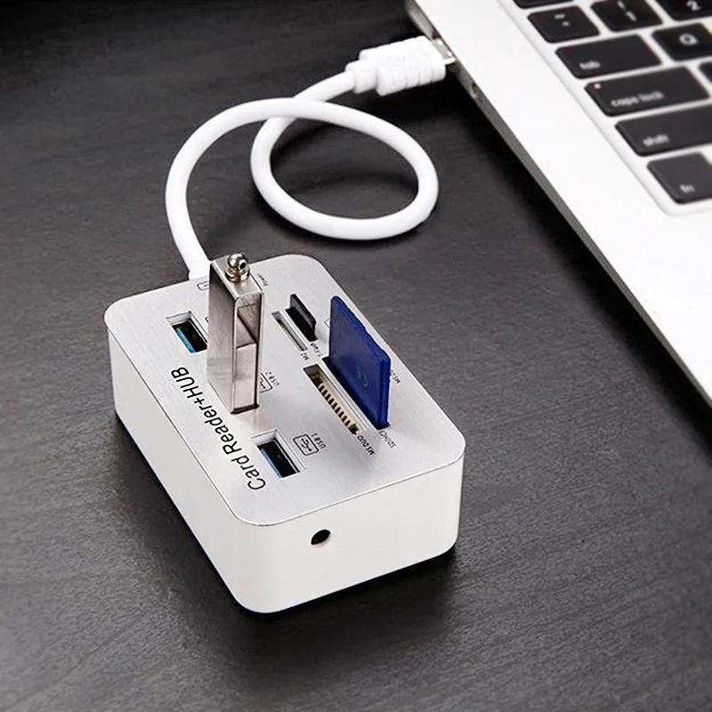 

USB HUB 3.0 Multi USB 3.0 HUB Splitter 3 Ports Card Reader Multi USB Hub Super Speed Micro Hab For Computer Accessories