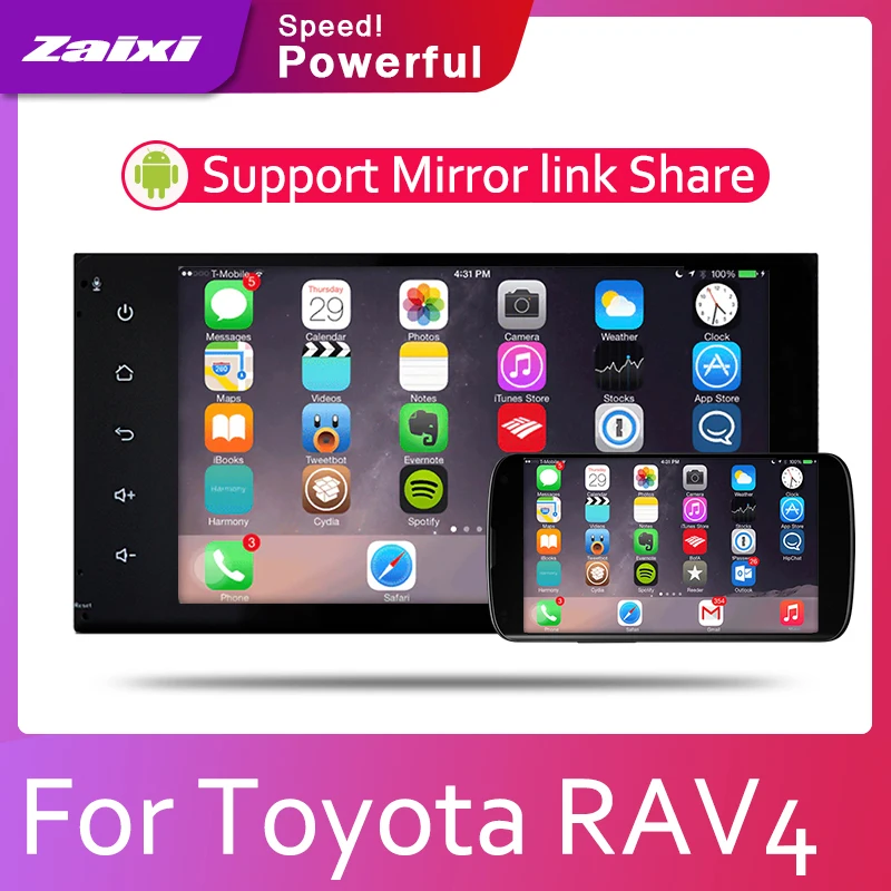 For Toyota RAV4 2000 2001 2002 2003 2004 2005 IPS LCD Screen Android 8 Core Car Radio BT 3G4G WIFI AUX USB GPS Navi Multimedia | Автомобили
