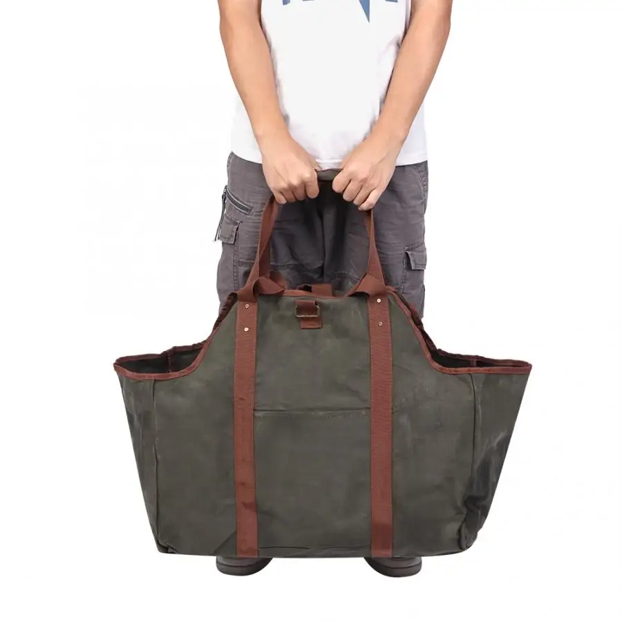 Бытовая прочная сумка для хранения вощеные деревянные сумок переносные большие