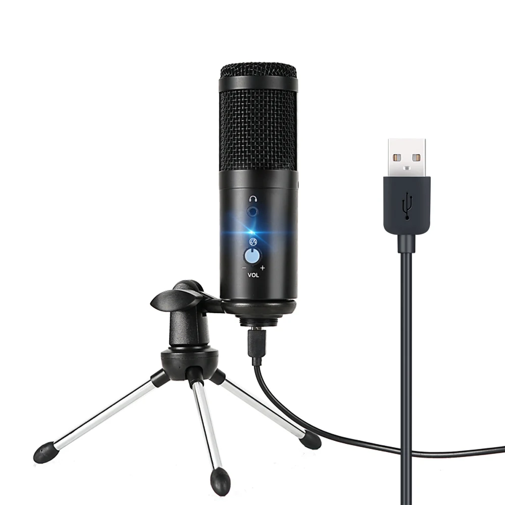 

USB Microphone Professional Micro Karaoke Studio Mic Condensor Podcast Computer Microphone With Tripod for Youtube Recording