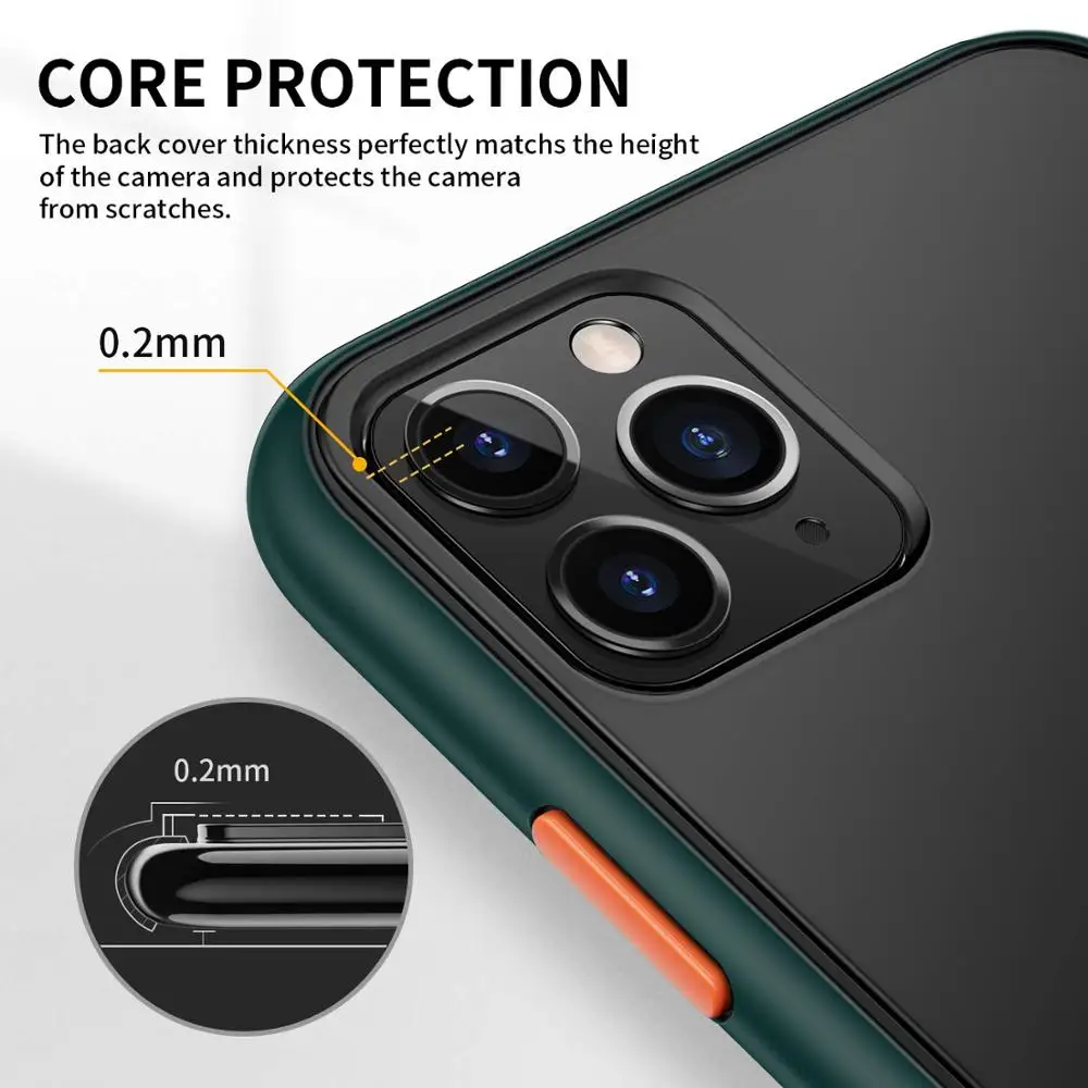 Чехол для iPhone X XS XR Max 8 7 6 6S Plus 11 Pro 2019 ударопрочный прозрачный Гибридный