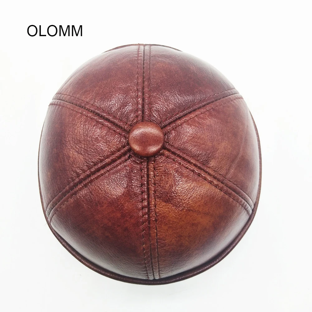 

women genuine leather beret cap hat 2020 brand new men real cowhide leather newsboy berets caps hats B38