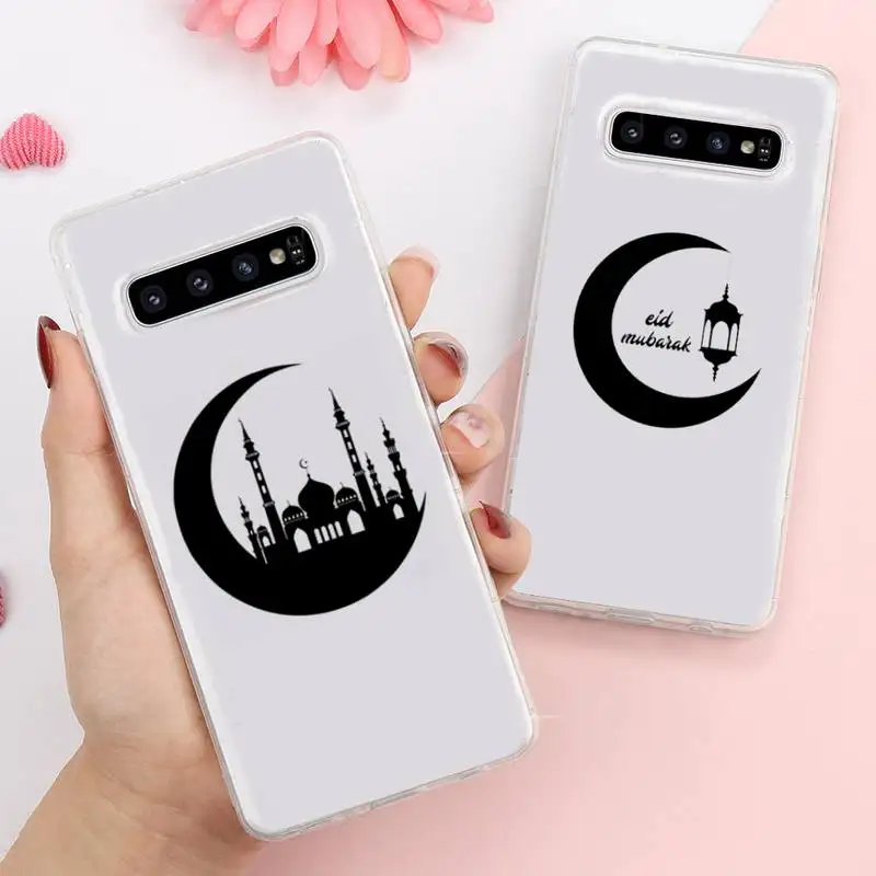 

Muslim mosque Moon Phone Case Transparent For Samsung Galaxy A S Note 9 10 51 50 71 70 80 20 21 30s ultra plus