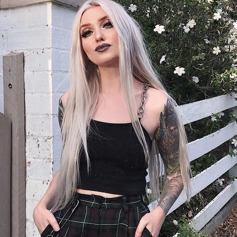 

Sexy Vest Chain Sling Crop Top Casual Fashion Solid Color Tank Tops Sleeveless Women Clothing Streetwear Harajuku Summer 2021