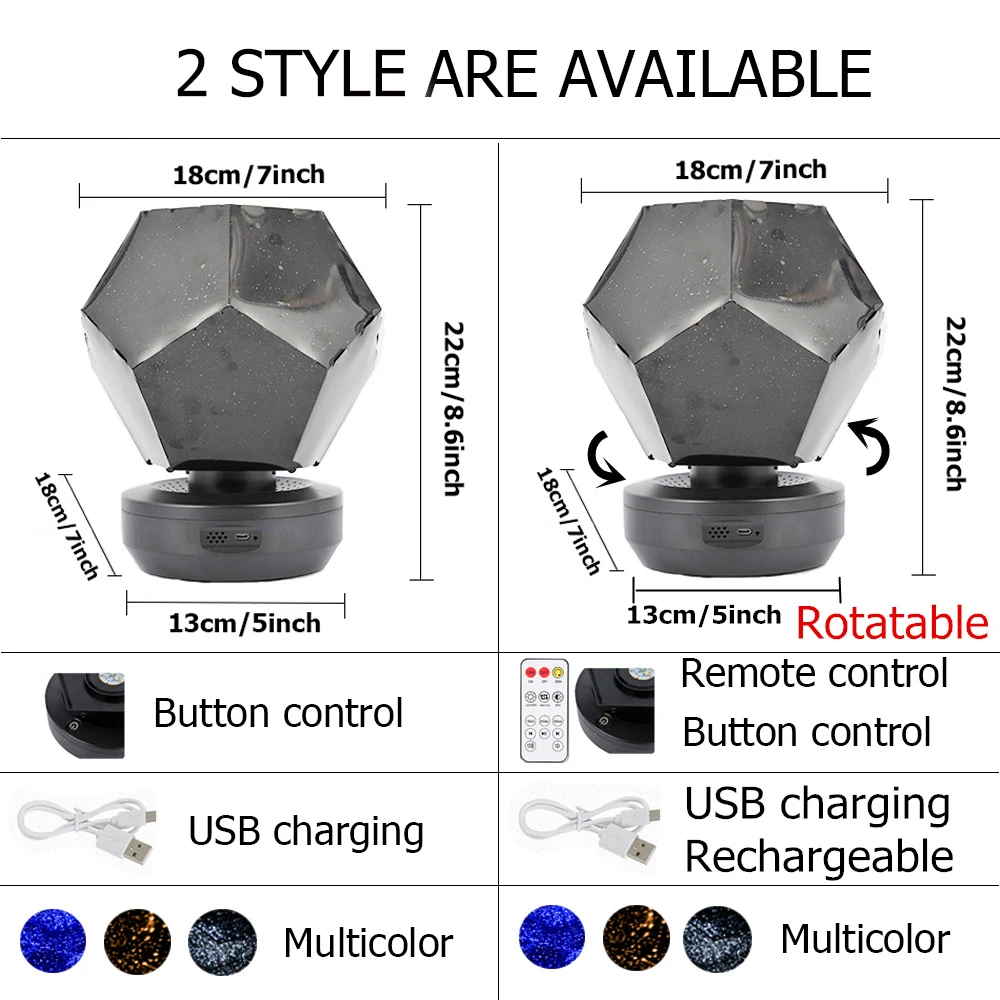 Star Projector Galaxy Lamp Starry Sky Night Light Led Table Lamp Space lighting Room Nightlight Planetar Gift For Children Kids