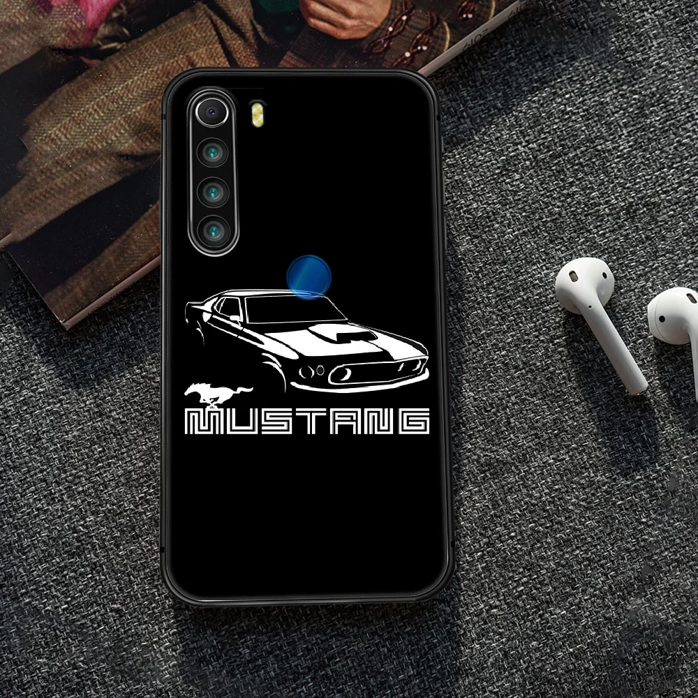 

Mustang Sports Car Logo Phone Case Cover Hull For XIAOMI Redmi 7a 8a S2 K20 NOTE 5 5a 6 7 8 8t 9 9s pro max black Coque Silicone