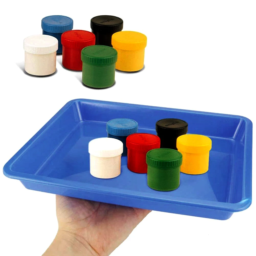 

Plastic Tray Craft Art Activity Tray Rectangular Multicolor Storage Box Tea Tray 4PCS Food Preservate Refrigerator Food Storage