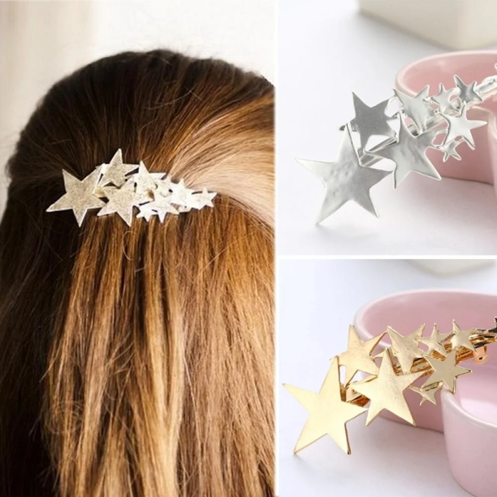 

Fashion Jewelry Silver/Gold Plated Hairpin Star Hair Clip Barrette Bobby Pin