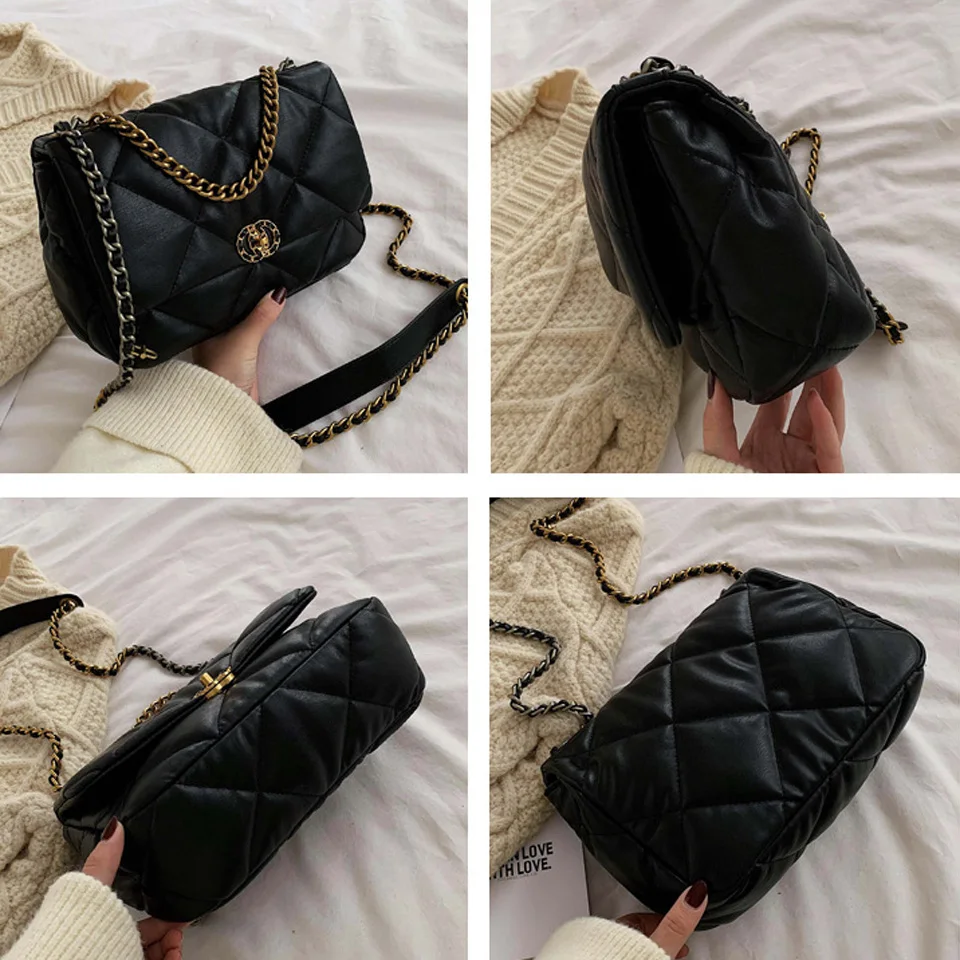 

Autumn Winter Chain Handbags for Women 2021 New Fashion PU Leather Crossbody Bags Women's Designer Luxury Shoulder Messenger Bag