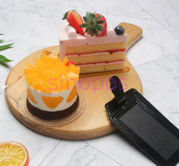 Одноразовые квадратной формы тяжелый торт поднос пластиковый лоток для показа