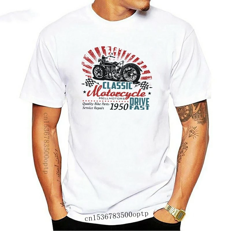 

New 2021 2021 Fashion Men Free Shipping Biker Shirt Drive Fast Vintage Old School Motorrad T-Shirt Oldtimer Motorcycle Tee Shirt