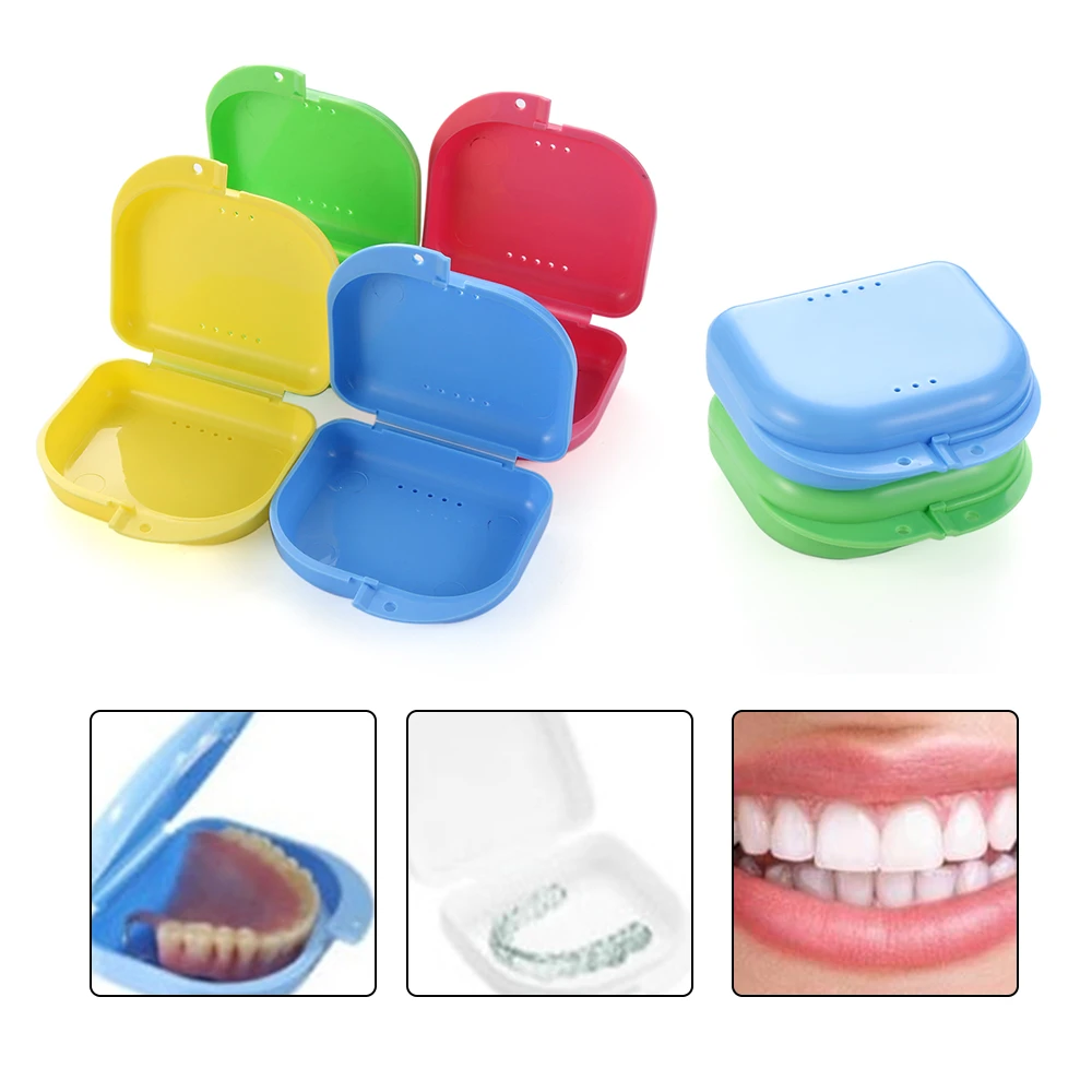 1PC Fake Teeth Orthodontic Denture Storage Box 8 Colors Mouth Guard Container Case Plastic Oral Hygiene Supplies |