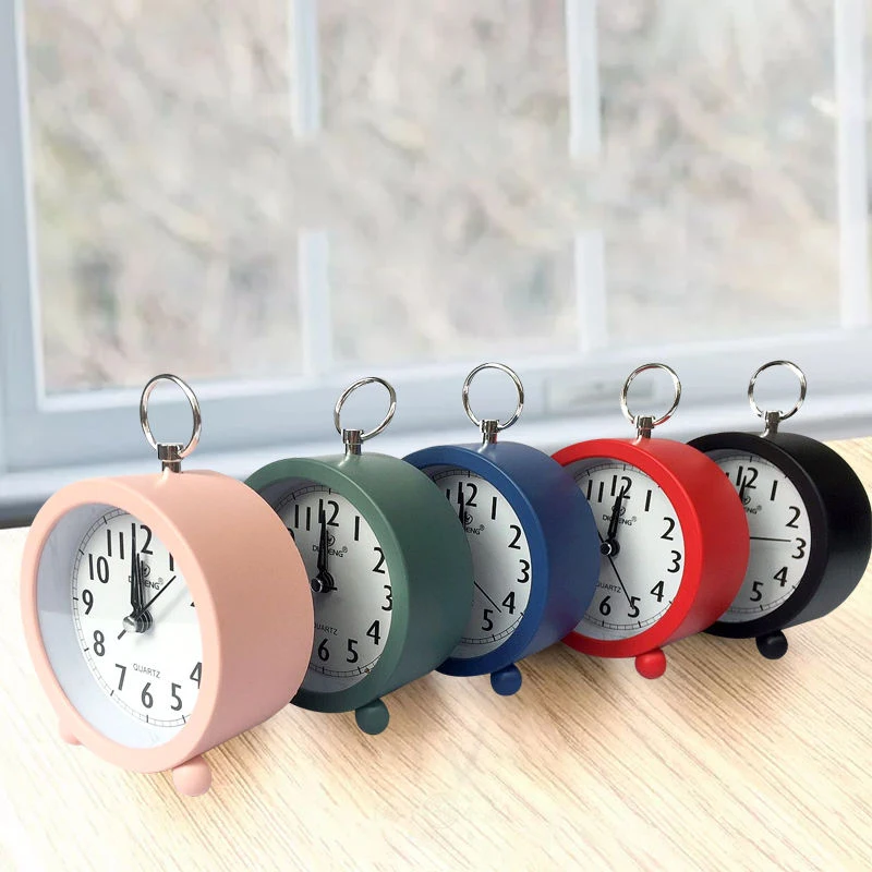 

New Mute Alarm Clock Office Home Simple Round Alarm Clock Student Fashion Clock Small Gift Mute Small Alarm Clock Alarm Clock