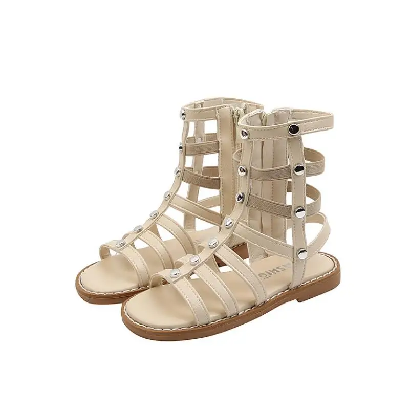 

Children sandals fashion girls beach sandals leather non-slip summer gladiator sandals wear-resistant and multi-color shoes