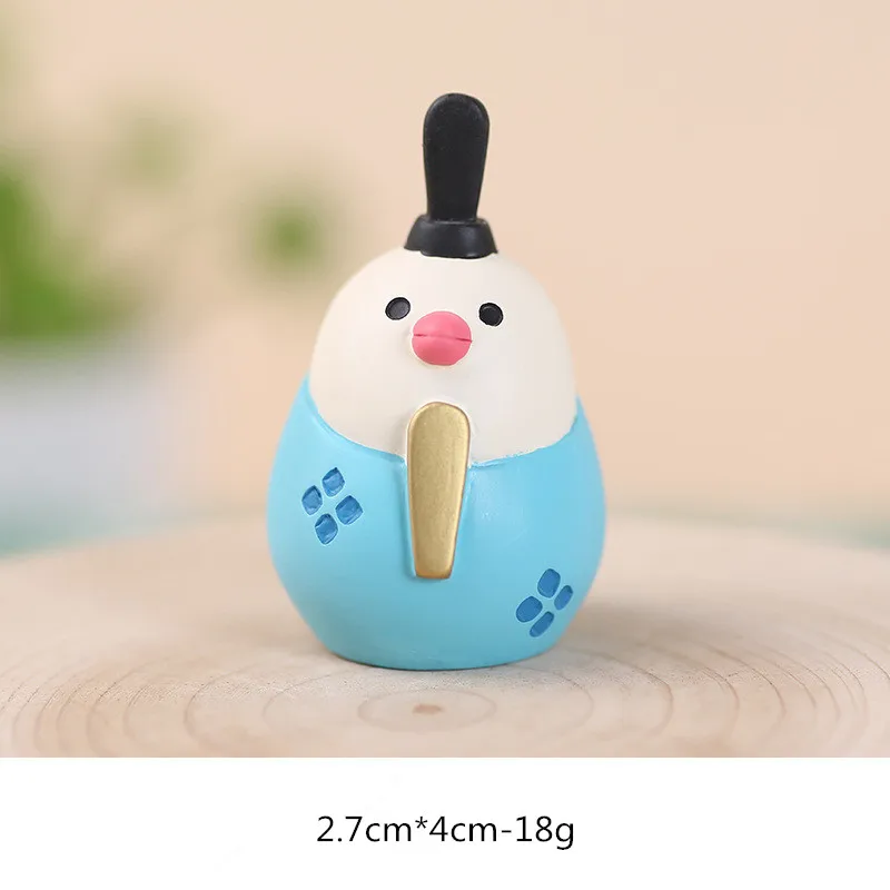 chick blue 1 шт. японский стиль Kawaii Cat миниатюрные фигурки украшения для дома аксессуары Смола ремесло настольные украшения - Цвет: chick blue