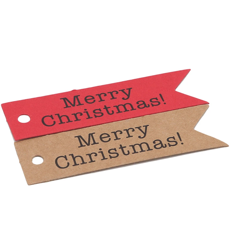 Счастливого Рождества крафт бумага орнамент ярлык бирки Свадьба Рождественская