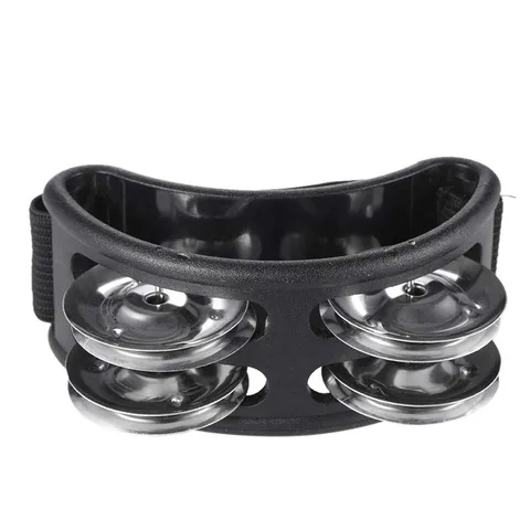 Новая коллекция высокое качество ножной Тамбурин 2 комплекта металлический колокольчик ударный музыкальный инструмент - изображение