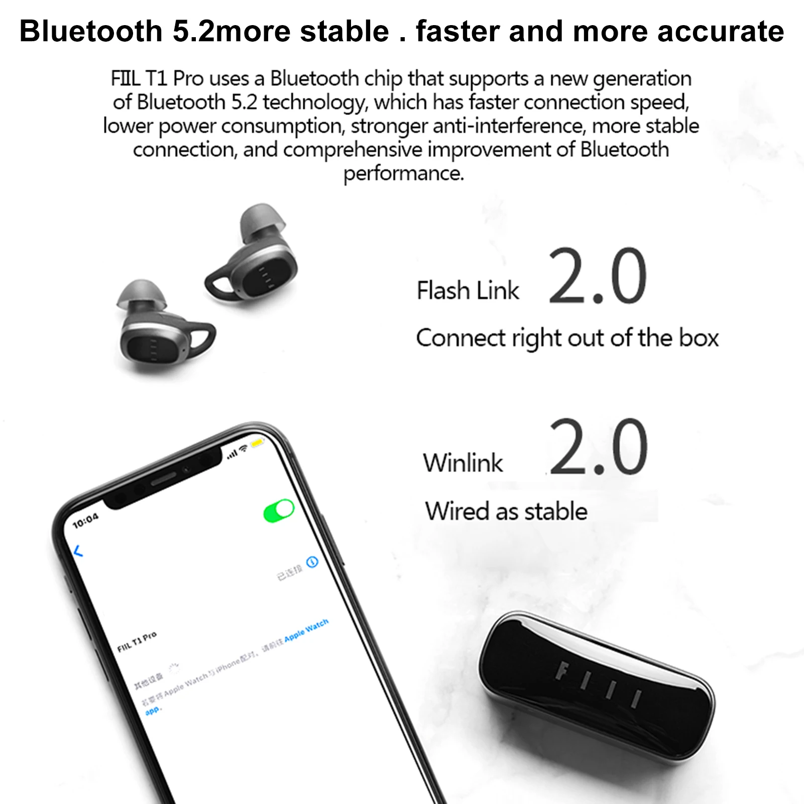 

FIIL T1 Pro TWS True Wireless Earbuds Active Noice Cancelling Headset Bluetooth 5.2 Earphone IPX5 Sports Headphones